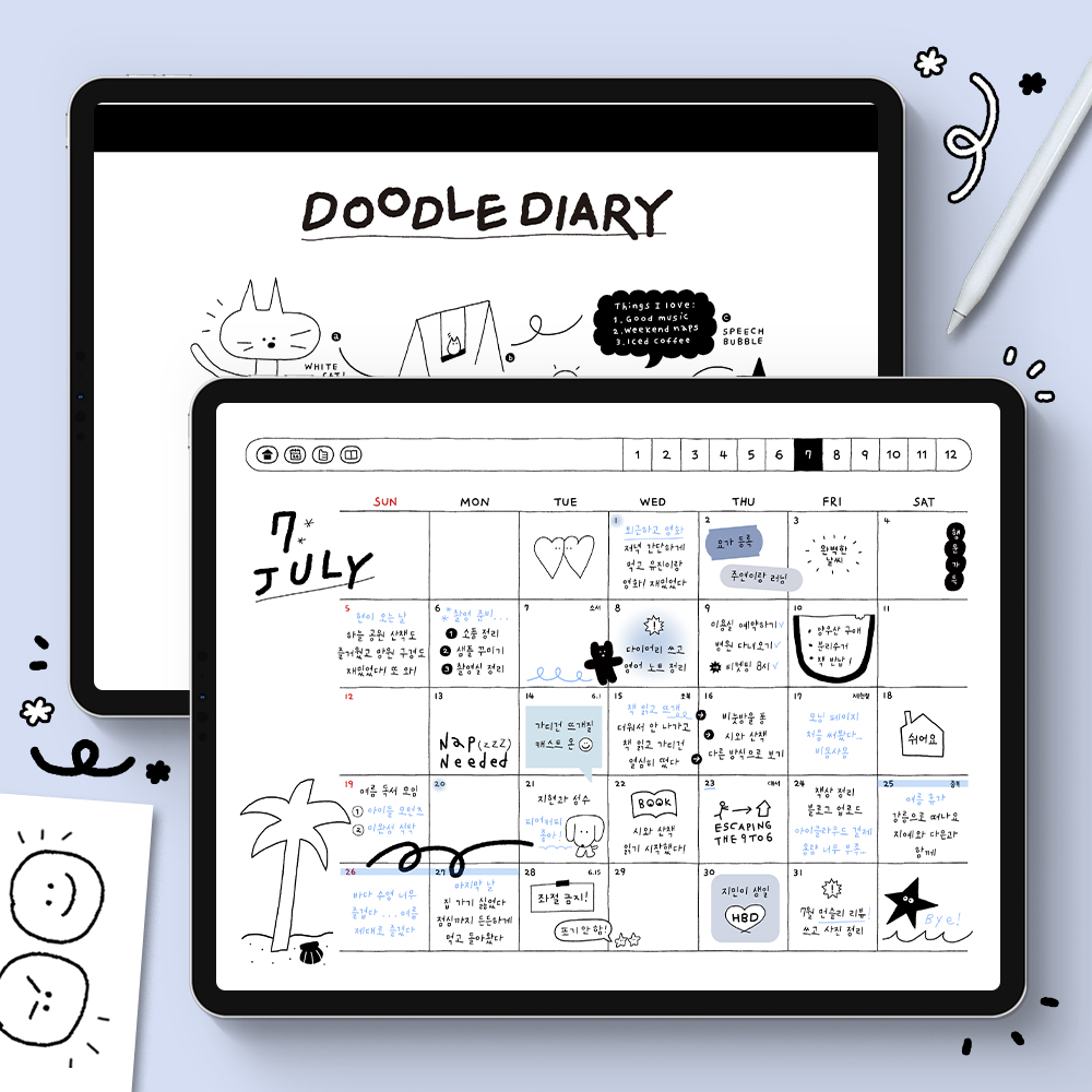 2026 Doodle Diary GoodNotes Pages