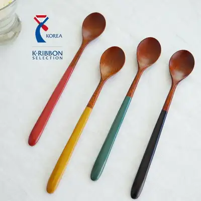 (Korea Excellence Craft Product) Chil Mong Pure Lacquer Wood Ear Multi-purpose Spoon Single (1pcs)