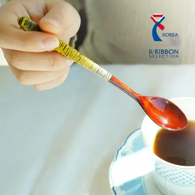 (Korea Excellence Craft) Chilmong Wave Lacquer Wood Tea Spoon/Tea Fork/Butter Knife 1pcs