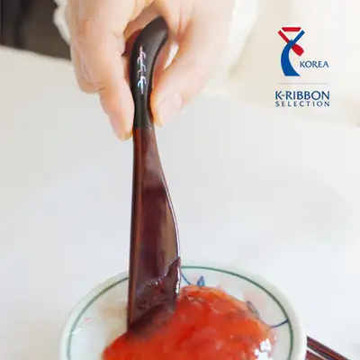 (Korean Excellence Craft Product) Chilmong Premium Chilji-do Lacquered Wooden Butter Knife Single (1pcs)