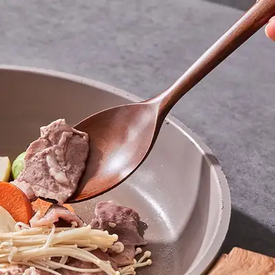 Geumsugangssan Lacquered Wooden Cooking Spoon - Fortune (福)