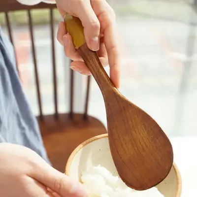 Geumsugansan Lacquered Wooden Rice Paddle - Fu (Abundance)