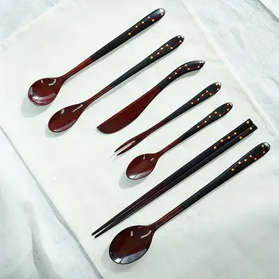 Constellation Lacquer Wood Spoon Set 7pcs _Made to Order