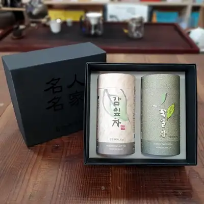 绿茶礼盒(雨前感罗+柿叶茶) 春节佳节感谢礼物推荐