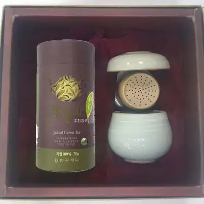 雨前甘露绿茶 新 单人茶具礼盒套装 秋夕 节日 绿茶礼物