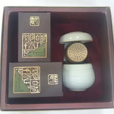 有机细作绿茶80g新1人茶具礼盒