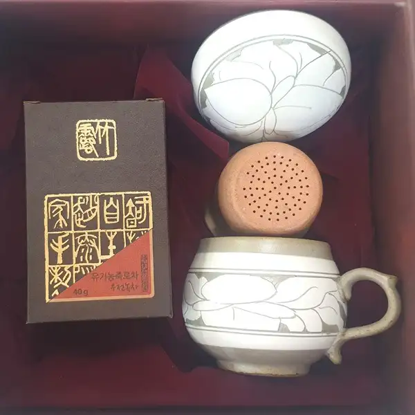 绿茶茶具礼盒 牡丹 一人茶具 赵泰连家 有机茶 雨前