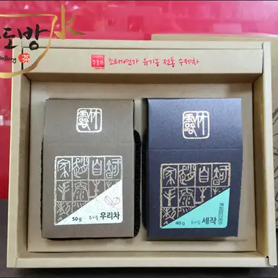 조태연가竹露茶绿茶+黄茶套装 智异山有机农产手工绿茶