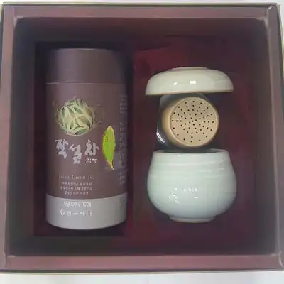 感农绿茶新 1人茶具礼盒 秋夕节日绿茶礼物