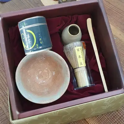 2019抹茶5种礼盒套装3号/清香抹茶/茶筅100根/黄竹抹茶勺/茶碗/茶筅挂架