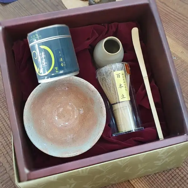 2019抹茶5种礼盒套装3号/清香抹茶/茶筅100根/黄竹抹茶勺/茶碗/茶筅挂架