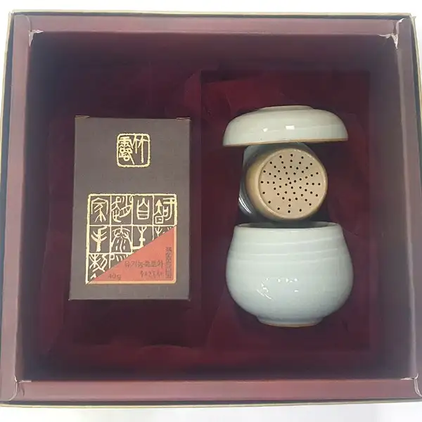 有机雨前绿茶40g一人茶具礼盒套装