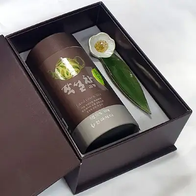 谷雨茶-感农 绿茶 100g 礼盒 2号 名人手工叶绿茶