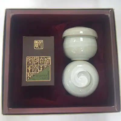 有机细作绿茶 40g 귀얄 茶漏礼盒套装
