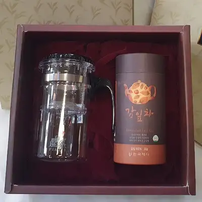 名人制作柿叶茶礼盒套装 台湾便携茶具 春节中秋节礼物