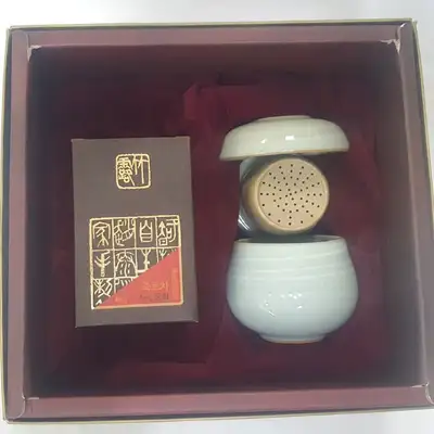 有机中作绿茶40g单人茶具礼盒套装