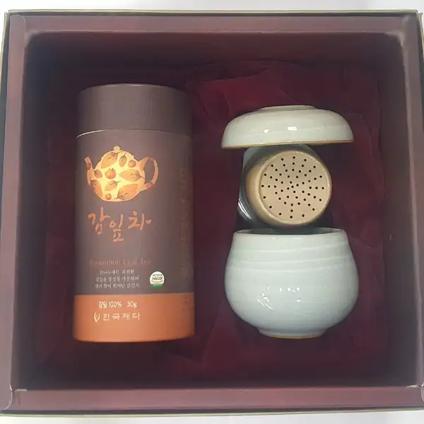 柿叶茶 新 1人茶具礼盒套装