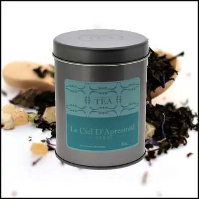 ドイツブレンド紅茶 Le Ciel d'Apresmidi (ル・シエル・ダプレミディ-午後の空) 80g キャディ