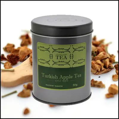 German Herbal Fruit Tea Flower Blending Tea Turkish Apple 80g Caddy