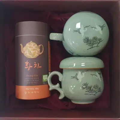 Yellow Tea (Fermented Tea) Couple Tea Set - Celadon