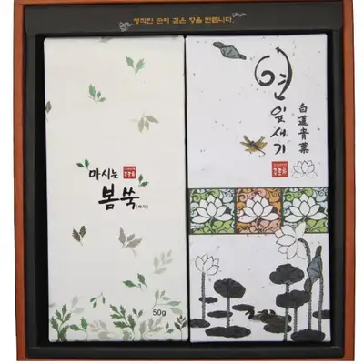Jukro Tea 2-Type Gift Set - Fermented Mugwort Tea + Lotus Leaf Tea