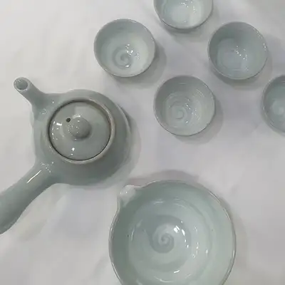 分青茶具套装 耳揎纹 5人茶道礼盒套装