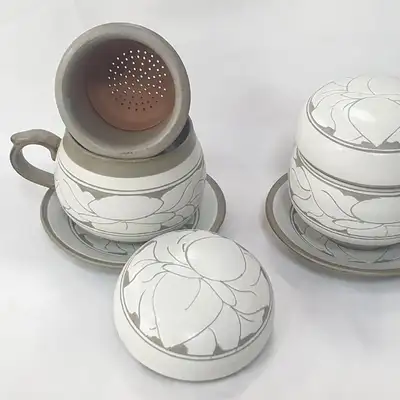 牡丹纹夫妻茶具套装 1人茶具2个
