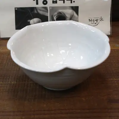 高级白瓷荷叶5人茶渣桶/茶水盂茶道用品