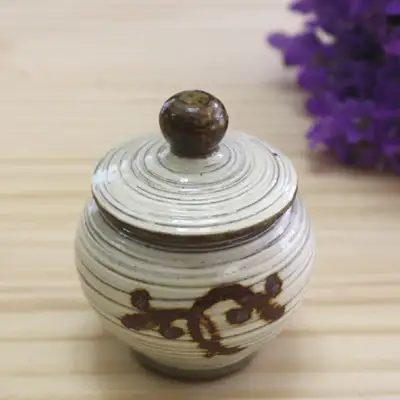 Ran Iron Glazed Tea Caddy