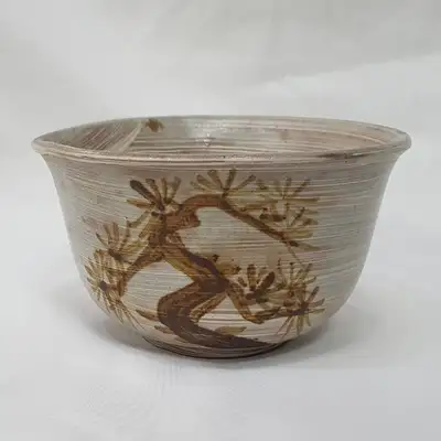 多碗 青潭 韩昌文 非对称 粉青 铁画 松树纹 茶碗