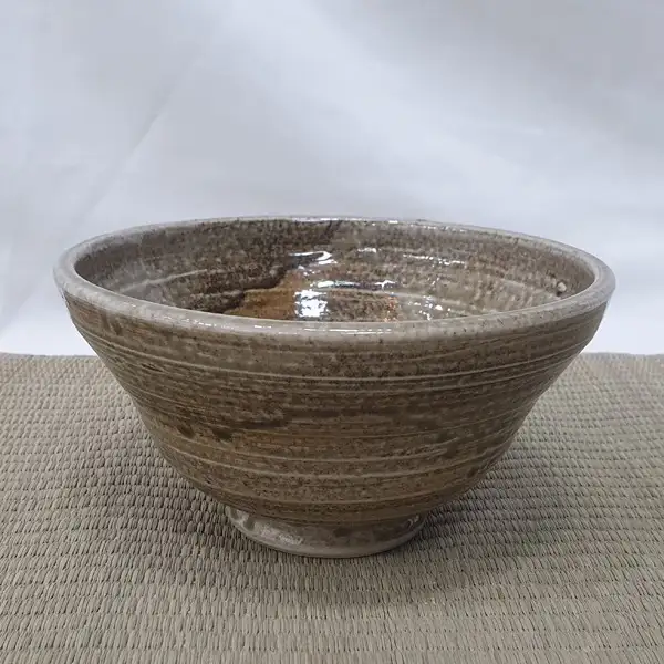 抹茶茶碗【方谷徐东奎陶艺名匠作】柴窑绿釉茶碗——榆树灰的深沉气息