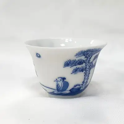 景德镇薄心杯青花茶杯2号钓鱼高级礼盒套装薄心镇장茶具杯