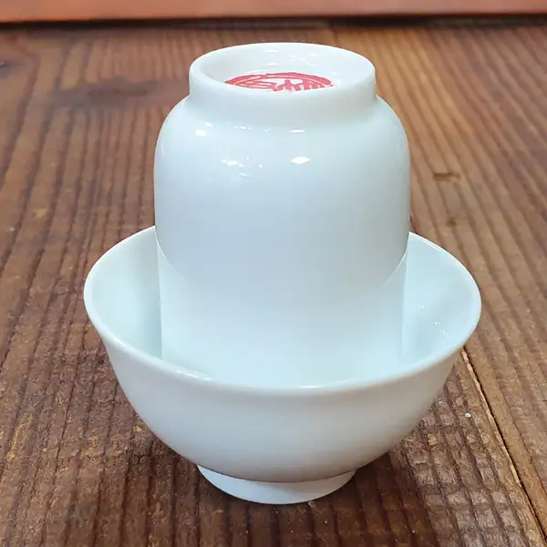台灣竹君文香杯套組(白瓷)球形/文杯1香杯1