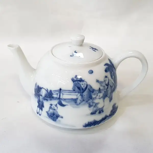 清翠云 高级青花茶壶 新2号 中国宜兴紫砂壶代用品茶壶