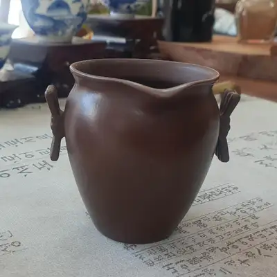 台湾三希紫砂熟乌迷你小容量公道杯