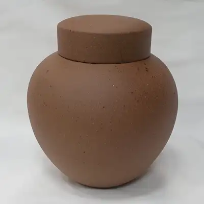 紫砂茶罐(双罐) 2024-12号茶荷普洱茶储存罐 紫砂陶罐