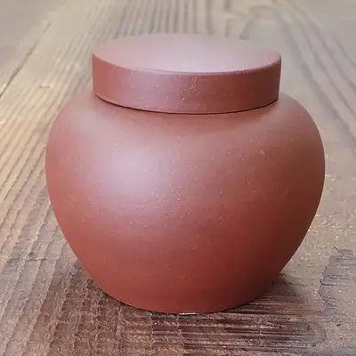 紫砂茶罐(雙罐)小 2104-2號茶荷茶葉儲存罐紫砂罐