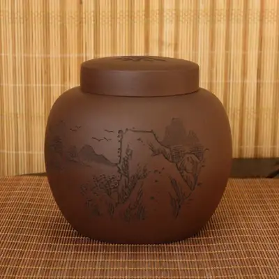 Zisha Tea Storage Jar (Double Jar) Medium 3 / Tea Caddy / Tea Storage Container / Zisha Urn
