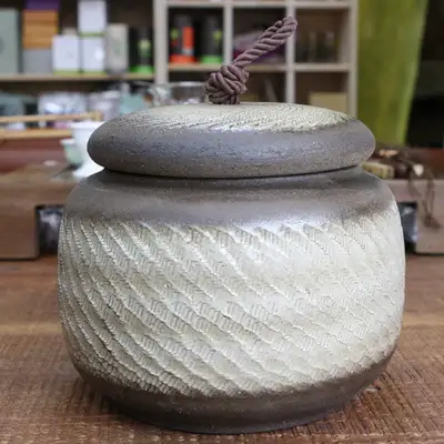 紫砂茶通(双通)2-1号/茶荷/普洱茶保管罐/紫砂罐