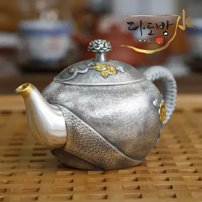 防变色处理银质茶具-茶花高级礼盒套装