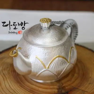 Silver Teapot No. 4 - Lotus Blossom No. 2