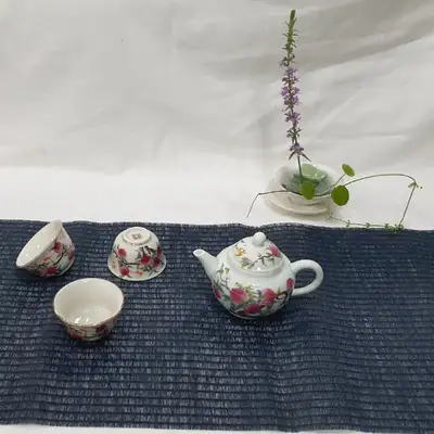 台湾三希 餐桌垫 & 餐桌布 – 茶道·家庭咖啡馆装饰垫 (90×30cm)