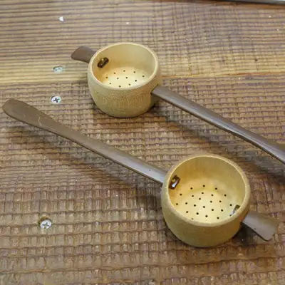 竹制茶漏网2号1个/竹制手柄/茶具