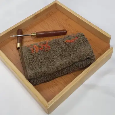 普洱茶品鉴板3件套装 评茶板 台湾茶针 普洱茶锥