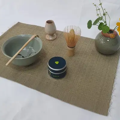 榻榻米风格茶垫 茶席 茶垫 台布 抹茶套装 茶布