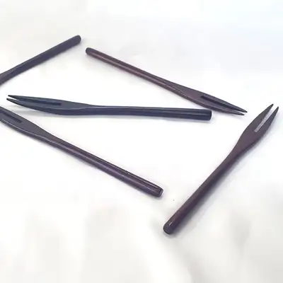 高级木制叉子15cm 1个/打糕叉