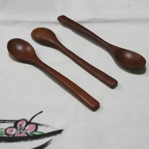漆木大枣木茶匙 1个-标准款 14.2cm