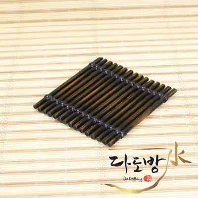手工竹制方形垫(小) 黑色竹板/茶盘 杯托 杯垫