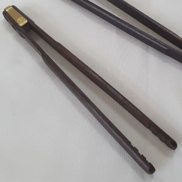 高级手工黑檀茶盏夹 1个 原木茶道茶夹 茶工具