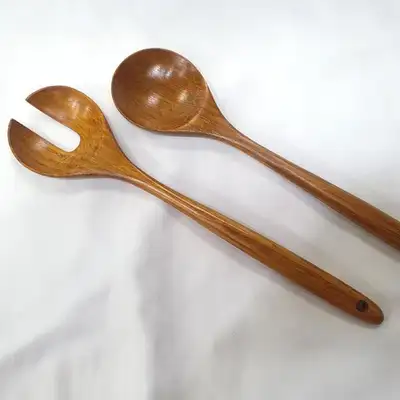 木质勺子叉子套装沙拉烹饪工具厨房用品